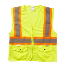 Load image into Gallery viewer, Xtreme Visibility Value DOT Contrast Zip Vest - YELLOW