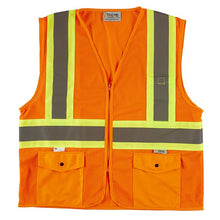 Load image into Gallery viewer, Xtreme Visibility Value DOT Contrast Zip Vest - Orange