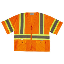 Load image into Gallery viewer, Xtreme Visibility Value DOT Contrast Zip Vest - Orange