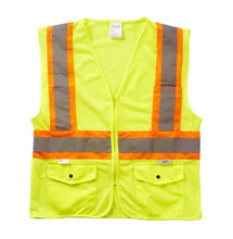 Load image into Gallery viewer, Xtreme Visibility Value DOT Contrast Zip Vest - YELLOW
