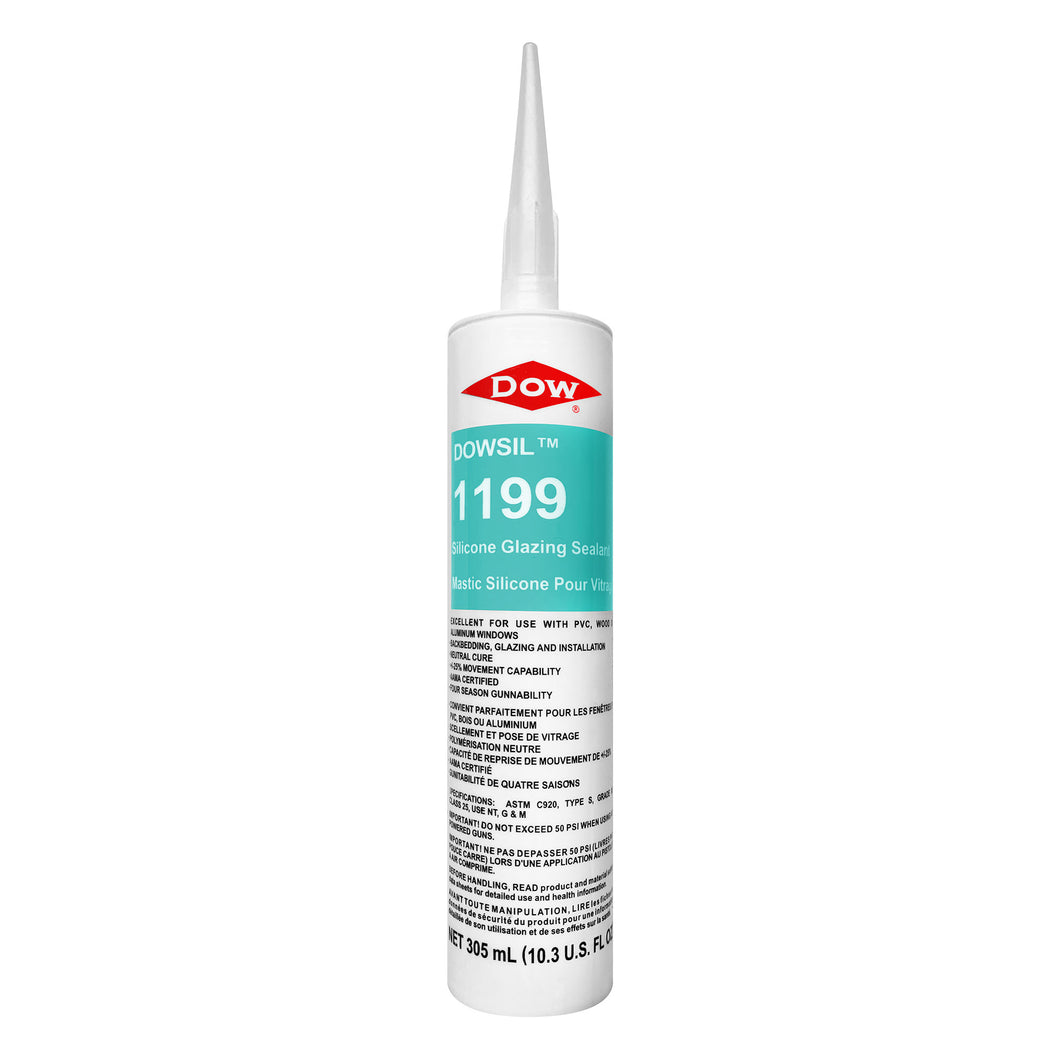 Dow 1199 Clear Glazing Silicone Sealant (Fast Cure) Cartridges