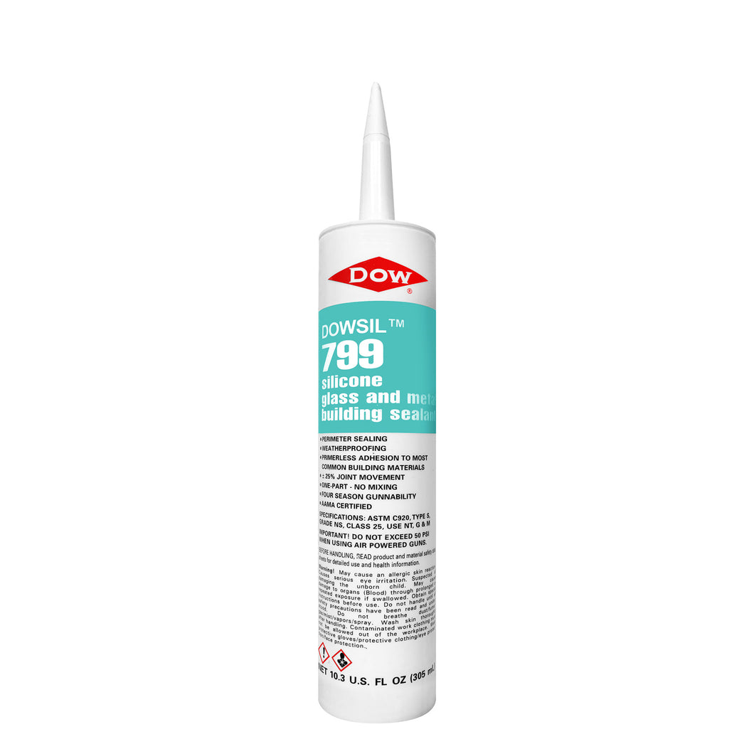 Dow 799 Clear Glazing/Weatherseal Silicone Sealant Cartridges