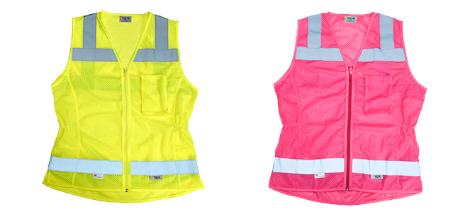 Xtreme Visibility XTREME VALUE WOMEN’S FITTED CLASS 2 ZIP VEST (YELLOW AND PINK)