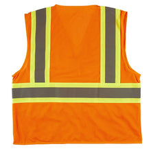 Load image into Gallery viewer, Xtreme Visibility Value DOT Contrast Zip Vest - Orange
