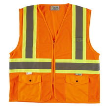Load image into Gallery viewer, Xtreme Visibility Value DOT Contrast Zip Vest - Orange
