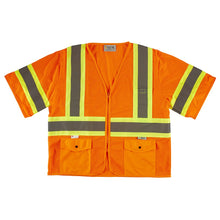 Load image into Gallery viewer, Xtreme Visibility Value DOT Contrast Zip Vest - Orange

